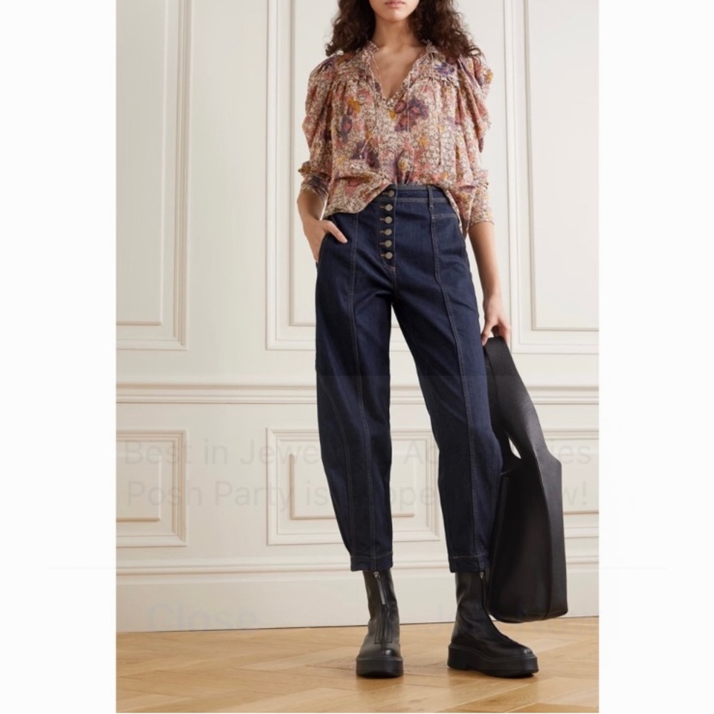 NWOT Ulla Johnson Dark Blue Denim Keaton Jeans